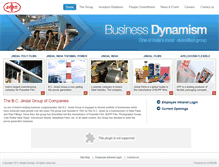 Tablet Screenshot of jindalgroup.com